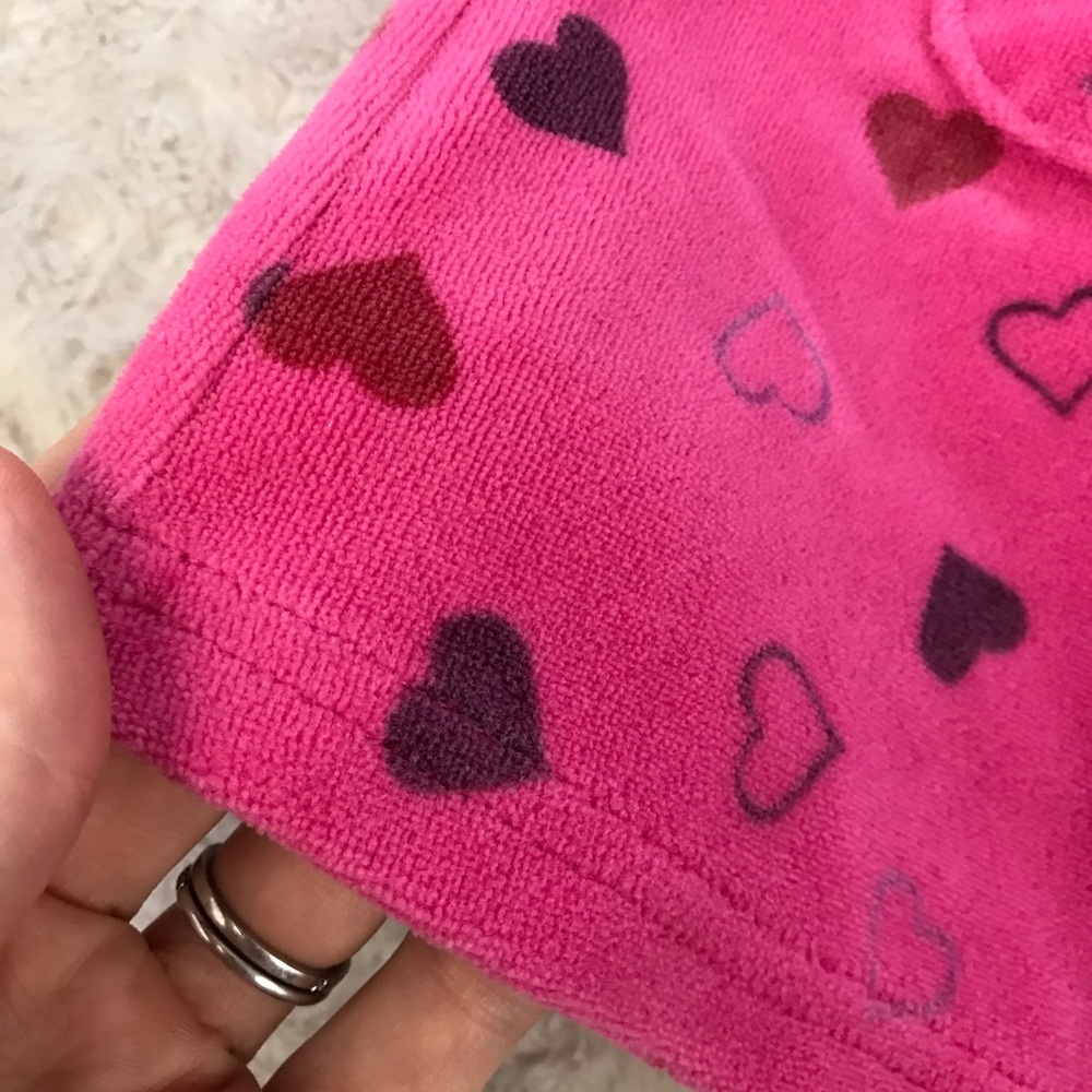 OshKosh B’Gosh Pink Dress Heart Print Velour 18M - Picture 3 of 6